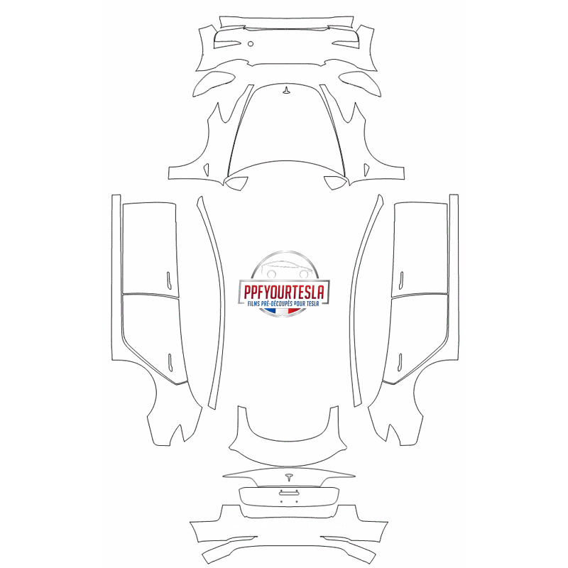 Kit PPF Tesla Model 3 Transparent - PPF Your Tesla