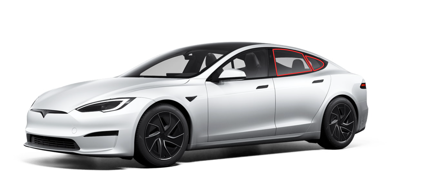 Tesla Model S Vitres Teintées Arrière