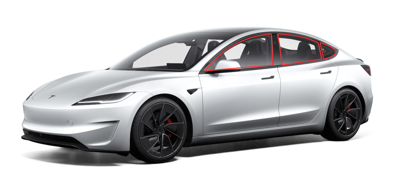 Tesla Model 3 Vitres Teintées Complet